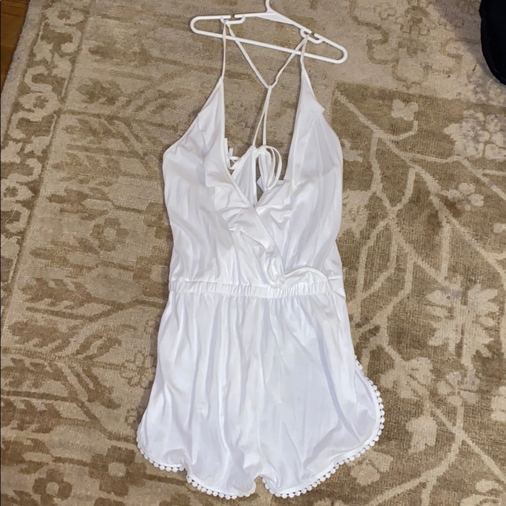 White topshop romper